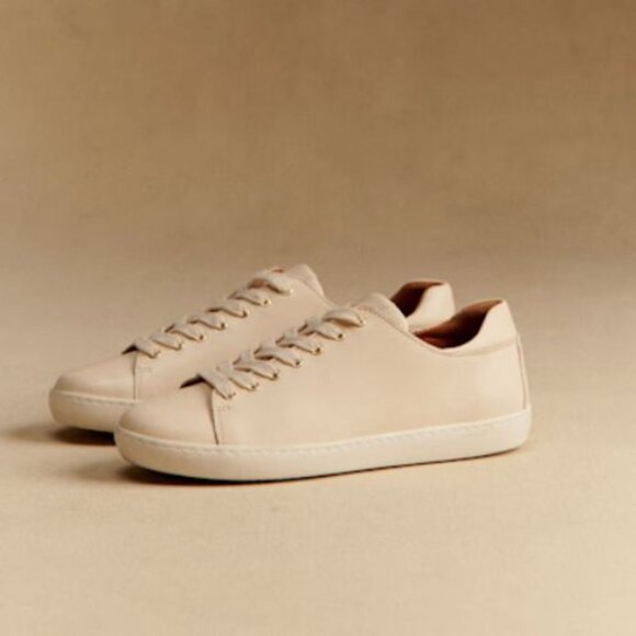 Sezane Cream Women's Jack Trainer Sneakers Size 41EU - Picture 2 of 14